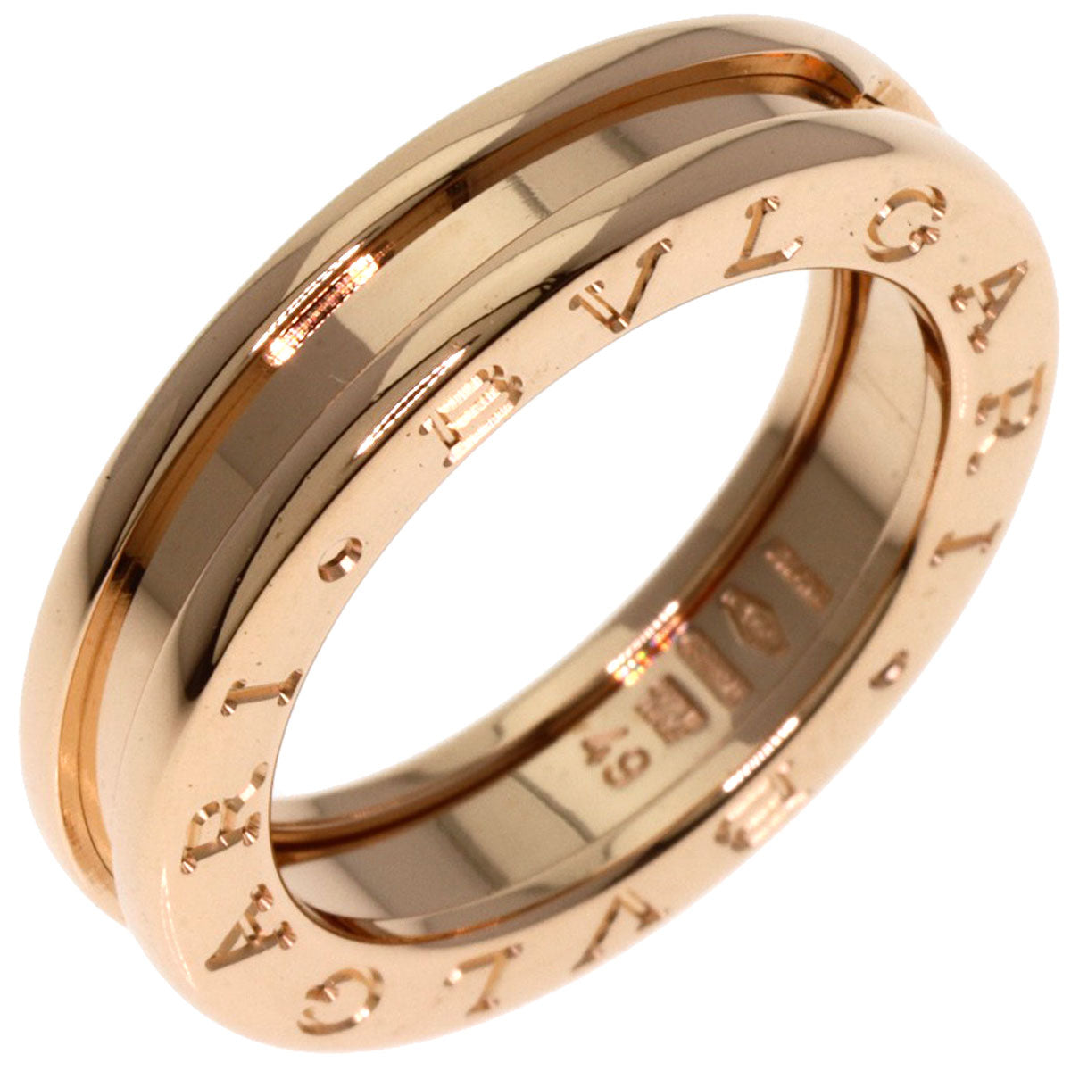 BVLGARI B.zero1 1 band XS #49 Ring K18 Pink Gold Ladies [Used]