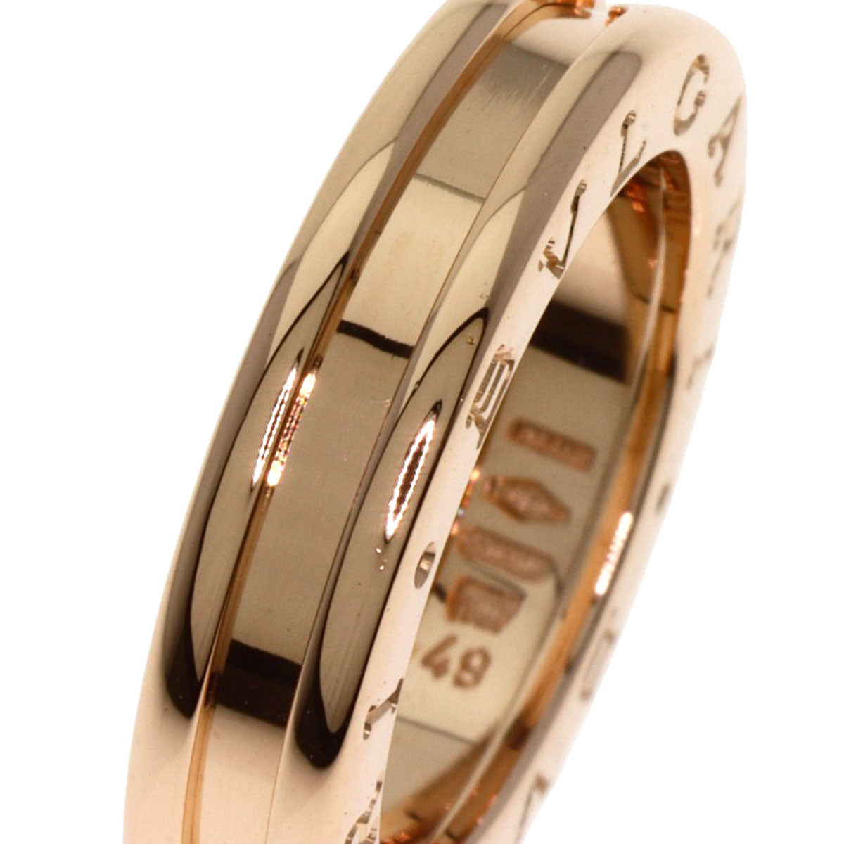 BVLGARI B.zero1 1 band XS #49 Ring K18 Pink Gold Ladies [Used]