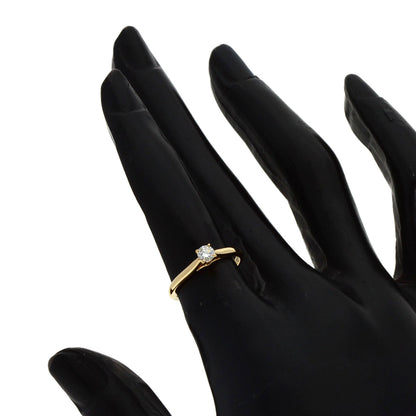 CARTIER Solitaire Diamond # 48 Ring K18 Yellow Gold Ladies [Used]