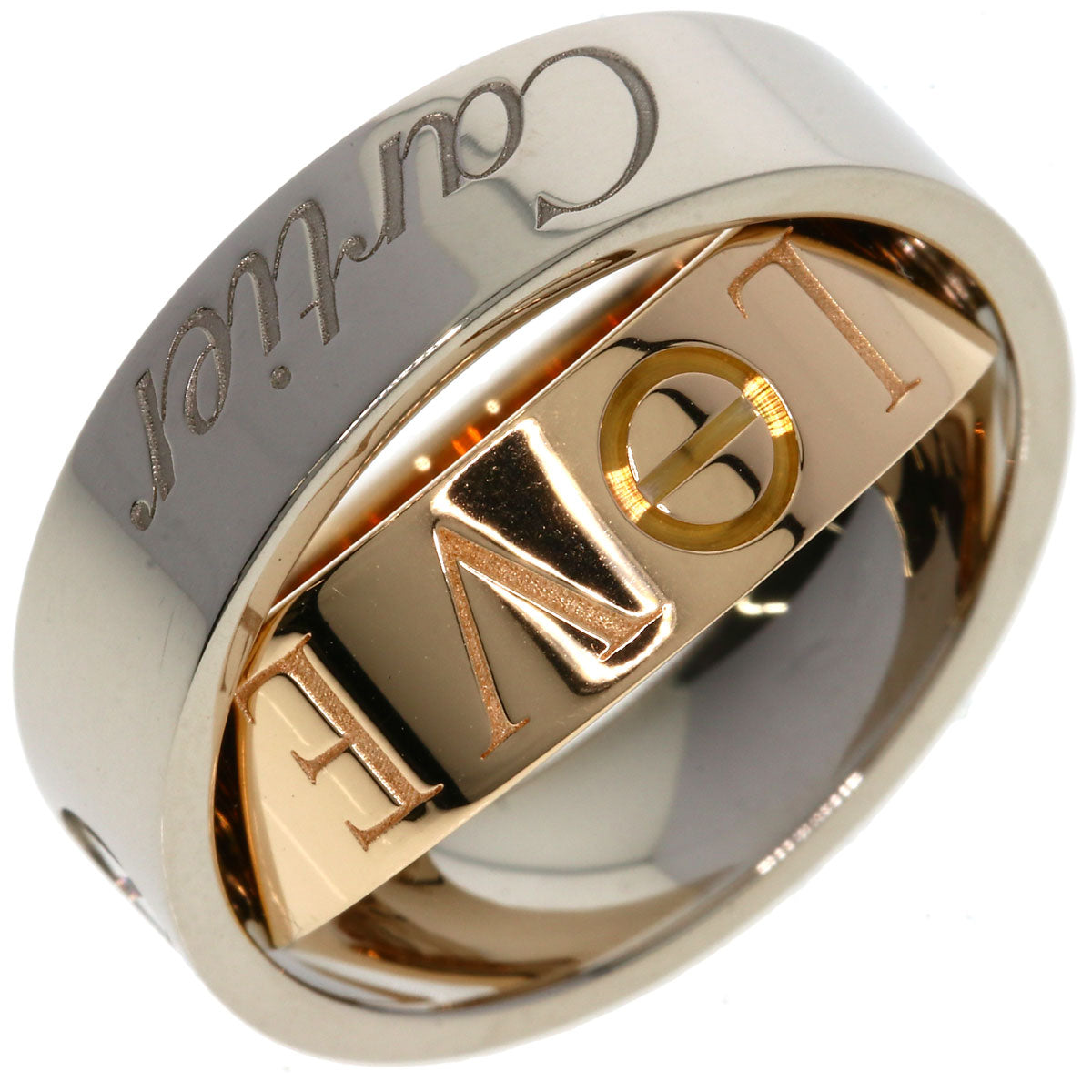 CARTIER Secret love ring # 51 Ring K18 Pink Gold K18 White GoldLadies [Used]