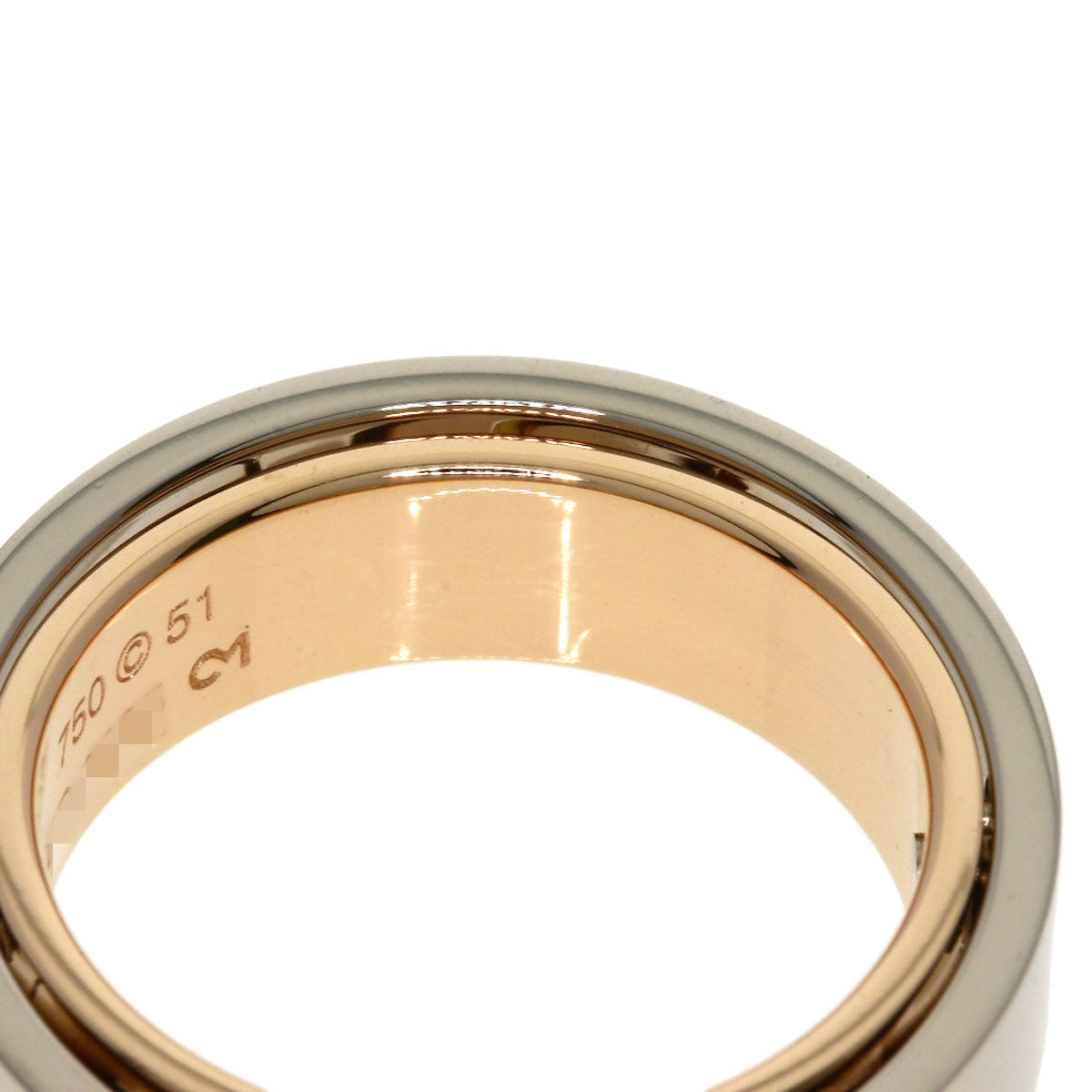 CARTIER Secret love ring # 51 Ring K18 Pink Gold K18 White GoldLadies [Used]