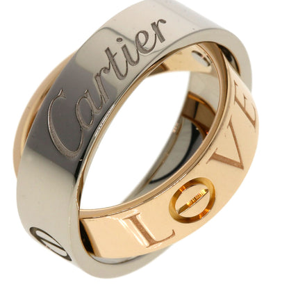 CARTIER Secret love ring # 51 Ring K18 Pink Gold K18 White GoldLadies [Used]