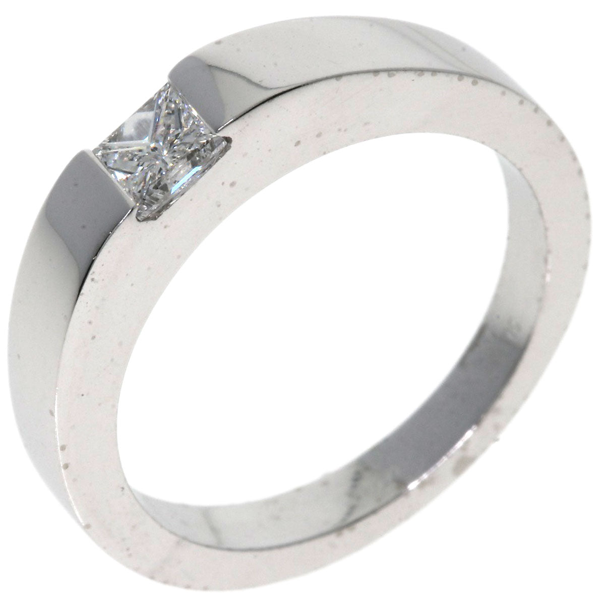 CARTIER Tank Diamond #50 Ring K18 White Gold Ladies [Used]