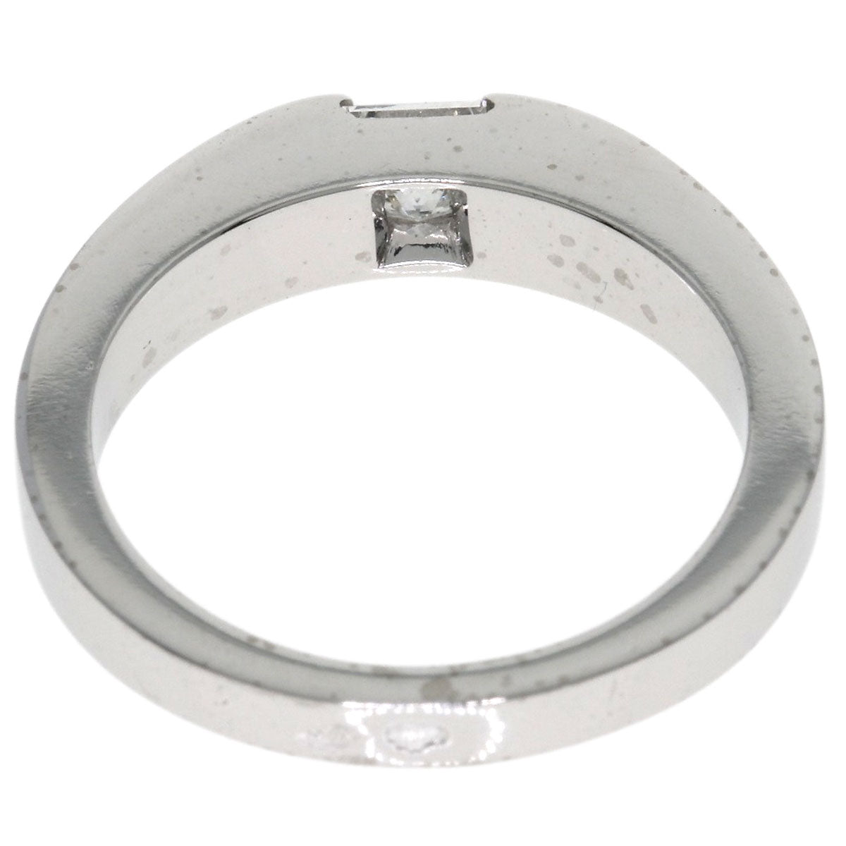 CARTIER Tank Diamond #50 Ring K18 White Gold Ladies [Used]