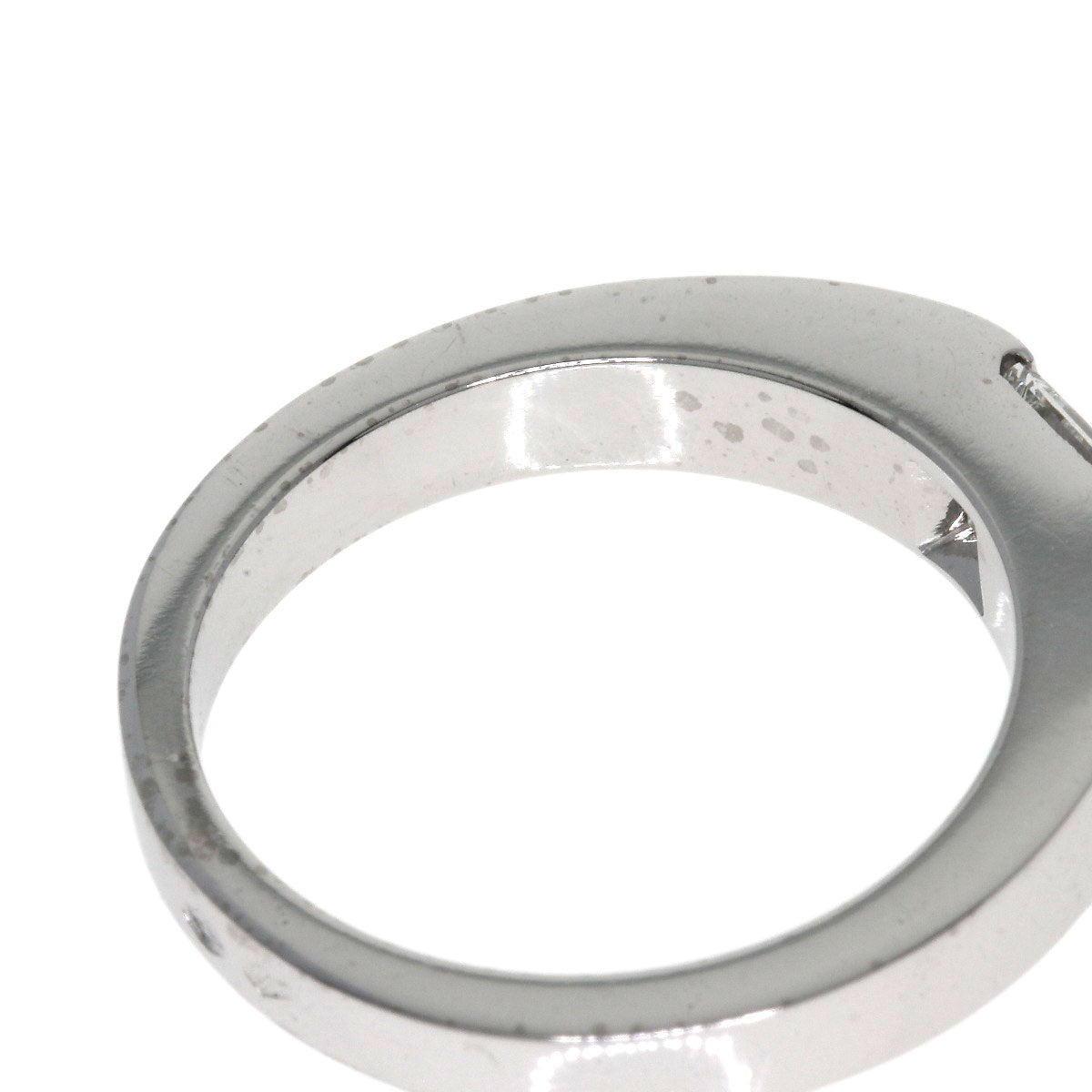 CARTIER Tank Diamond #50 Ring K18 White Gold Ladies [Used]