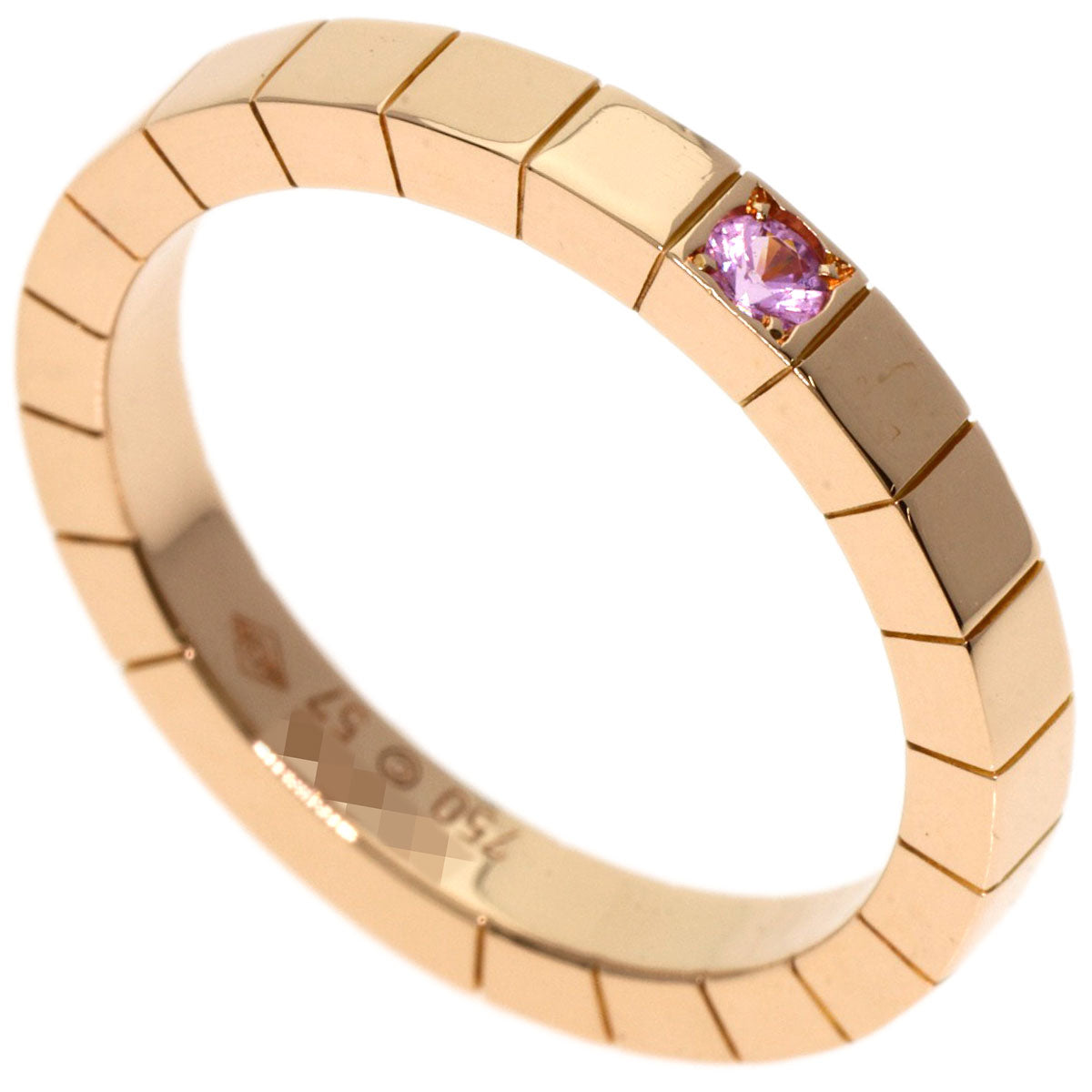 CARTIER Raniere Pink Sapphire #57 Ring K18 Pink Gold Ladies [Used]