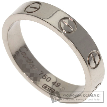 CARTIER Mini love ring #49 Ring K18 White Gold Ladies [Used]