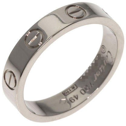 CARTIER Mini love ring #49 Ring K18 White Gold Ladies [Used]