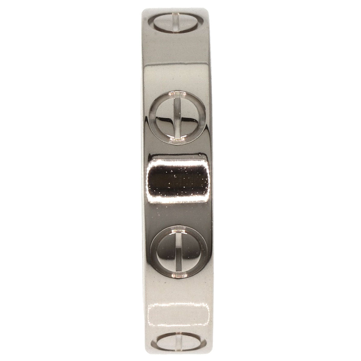 CARTIER Mini love ring #49 Ring K18 White Gold Ladies [Used]