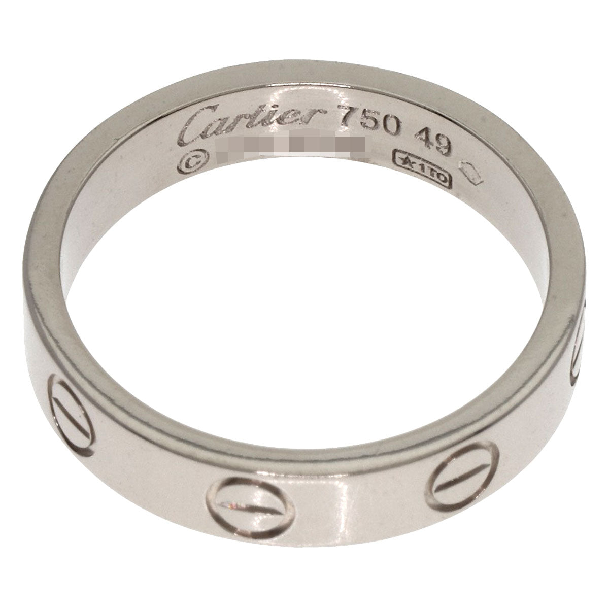 CARTIER Mini love ring #49 Ring K18 White Gold Ladies [Used]