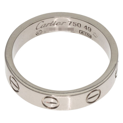 CARTIER Mini love ring #49 Ring K18 White Gold Ladies [Used]