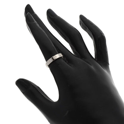 CARTIER Mini love ring #49 Ring K18 White Gold Ladies [Used]