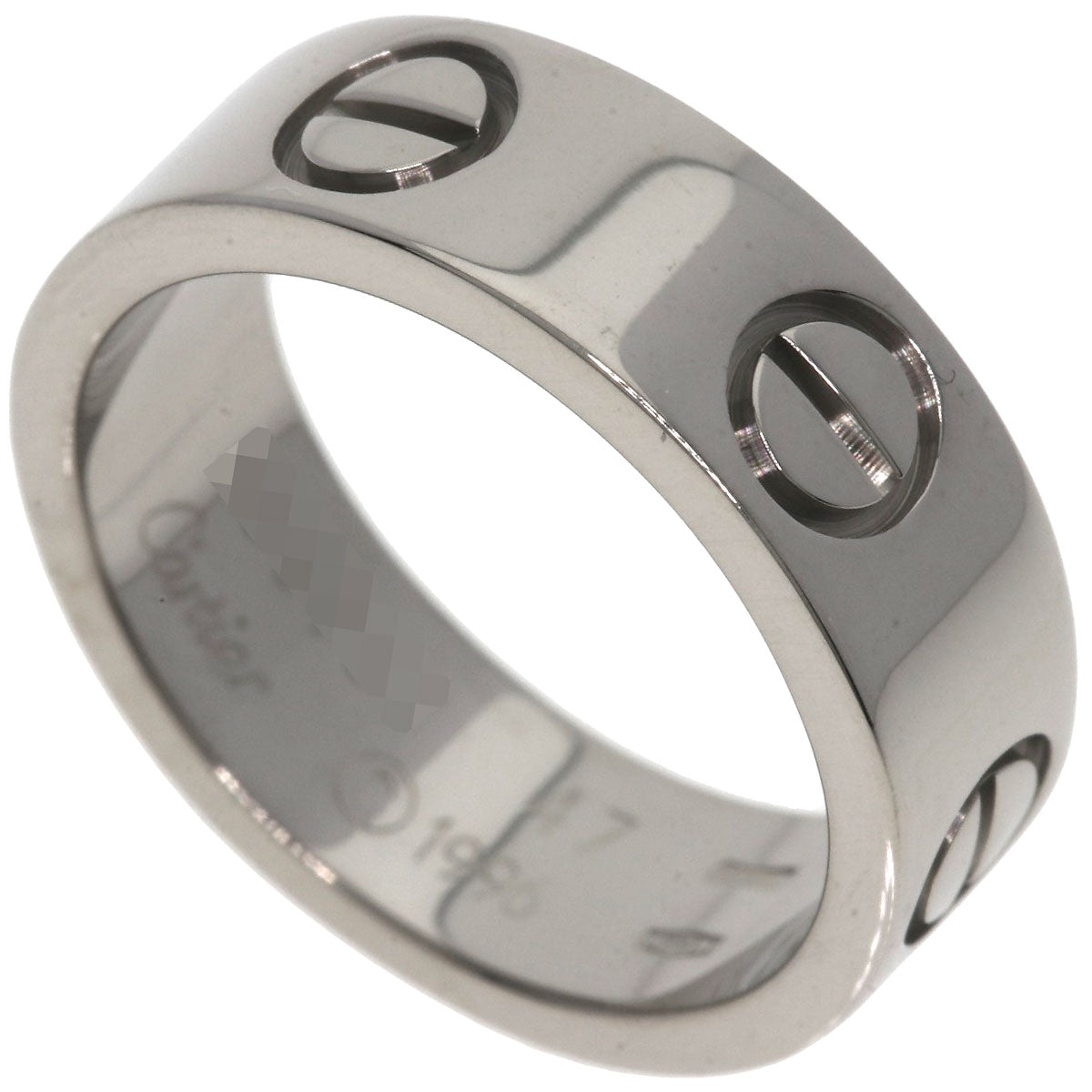 CARTIER love ring #47 Ring K18 White Gold Ladies [Used]