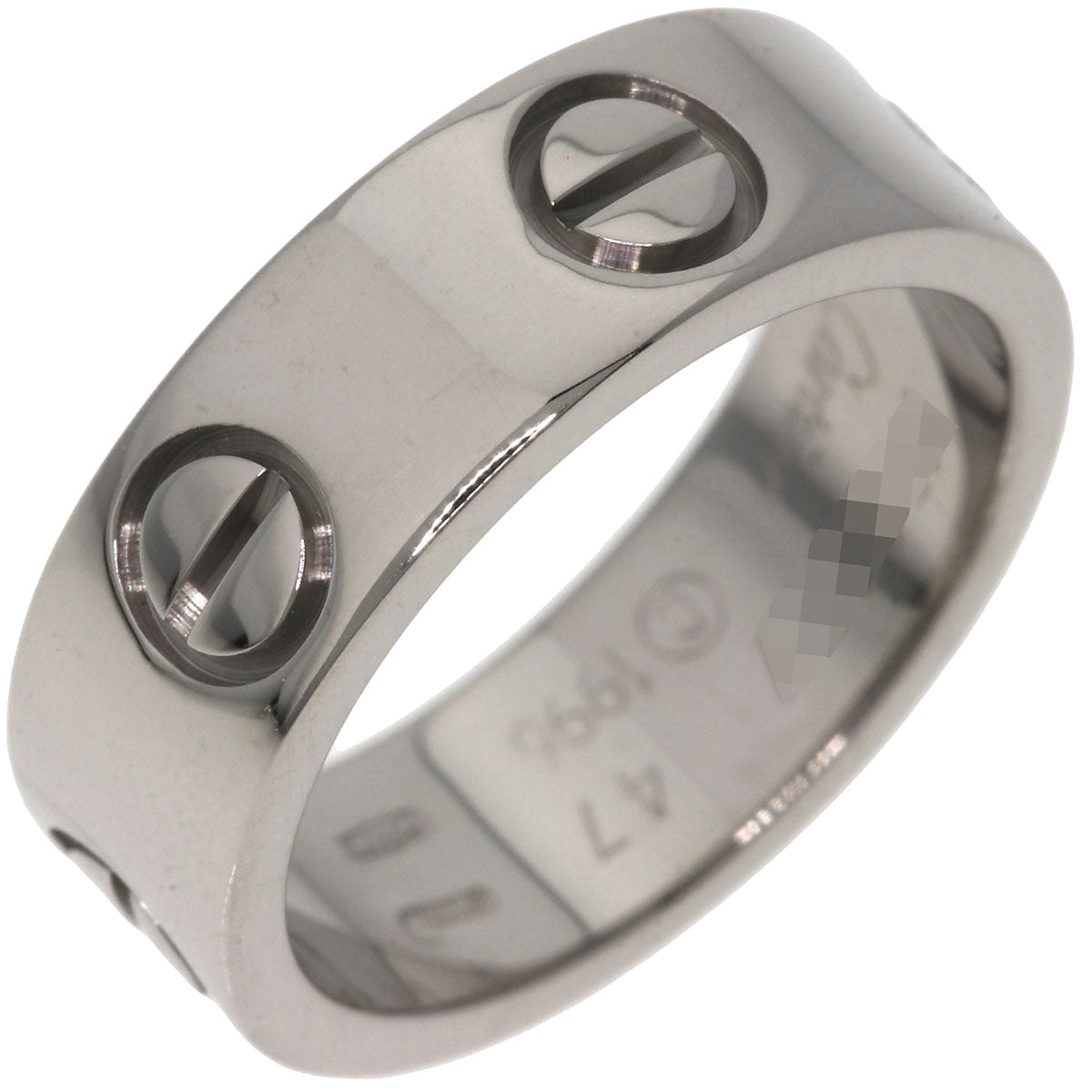 CARTIER love ring #47 Ring K18 White Gold Ladies [Used]