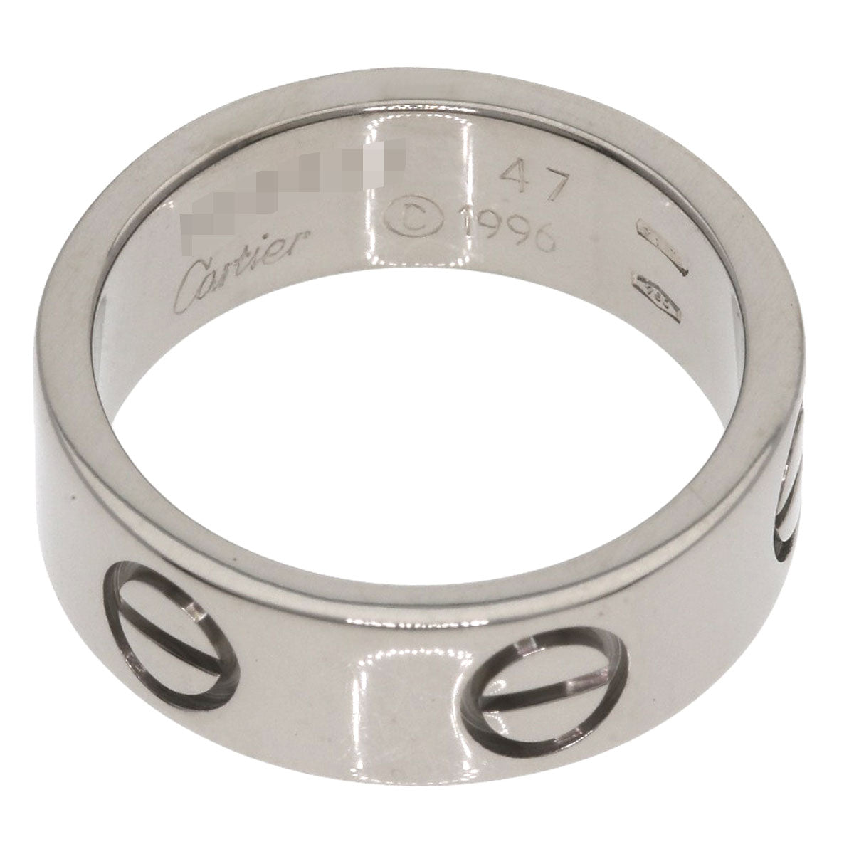 CARTIER love ring #47 Ring K18 White Gold Ladies [Used]