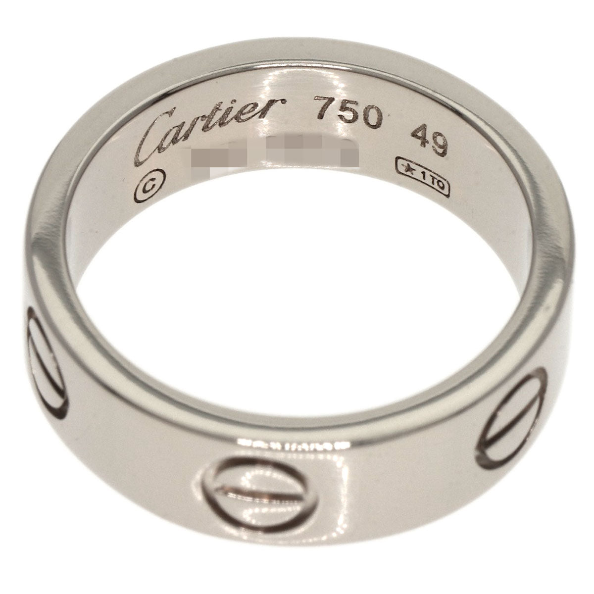 CARTIER love ring #49 Ring K18 White Gold Ladies [Used]