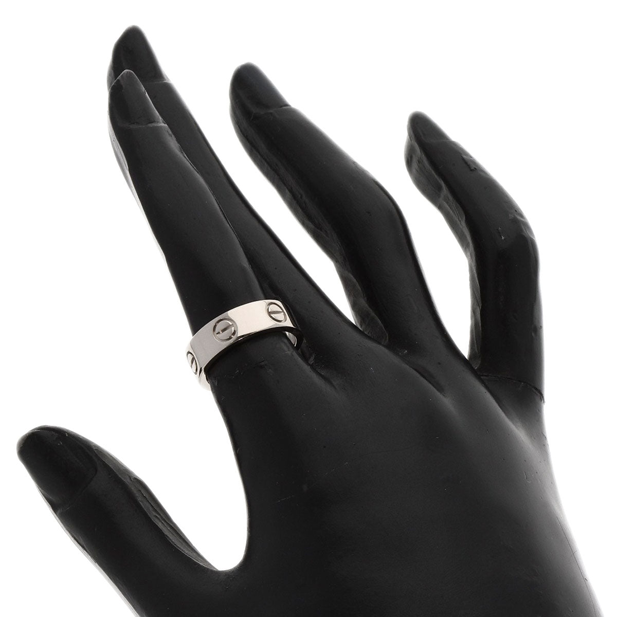 CARTIER love ring #49 Ring K18 White Gold Ladies [Used]