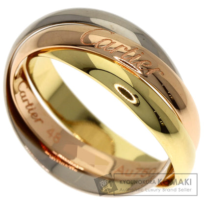 CARTIER Trinity SM #48 current model Ring K18 Yellow Gold 18K Pink GoldLadies [Used]
