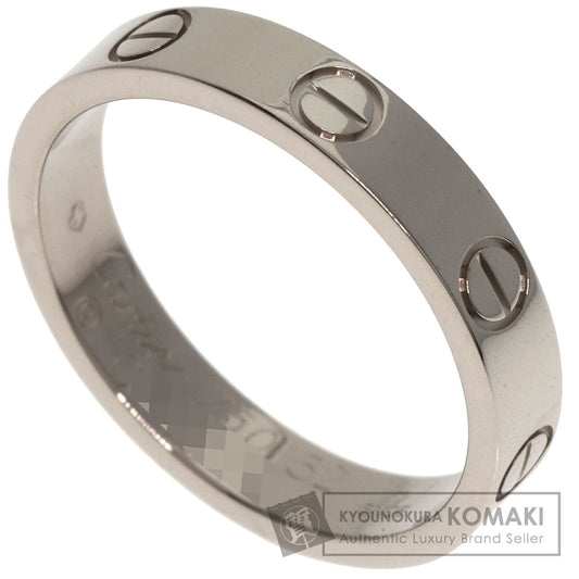 CARTIER Mini love ring # 52 Ring K18 White Gold Ladies [Used]
