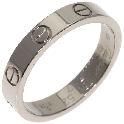 CARTIER Mini love ring # 52 Ring K18 White Gold Ladies [Used]