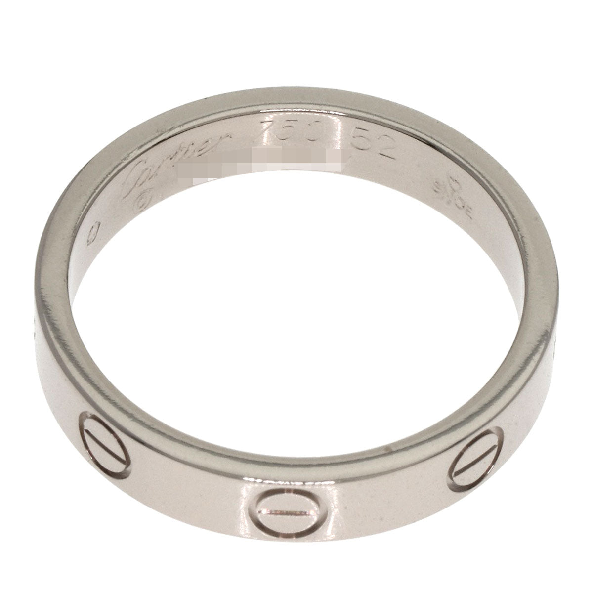 CARTIER Mini love ring # 52 Ring K18 White Gold Ladies [Used]
