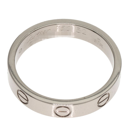 CARTIER Mini love ring # 52 Ring K18 White Gold Ladies [Used]