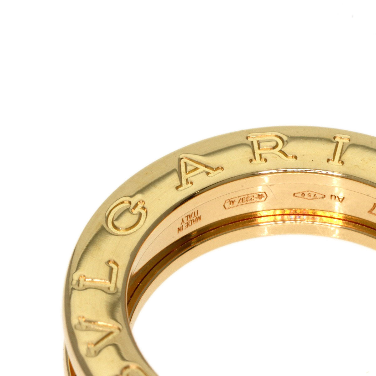 BVLGARI B-zero1 B-zero1 1 Band #47 Ring K18 Yellow Gold Ladies [Used]