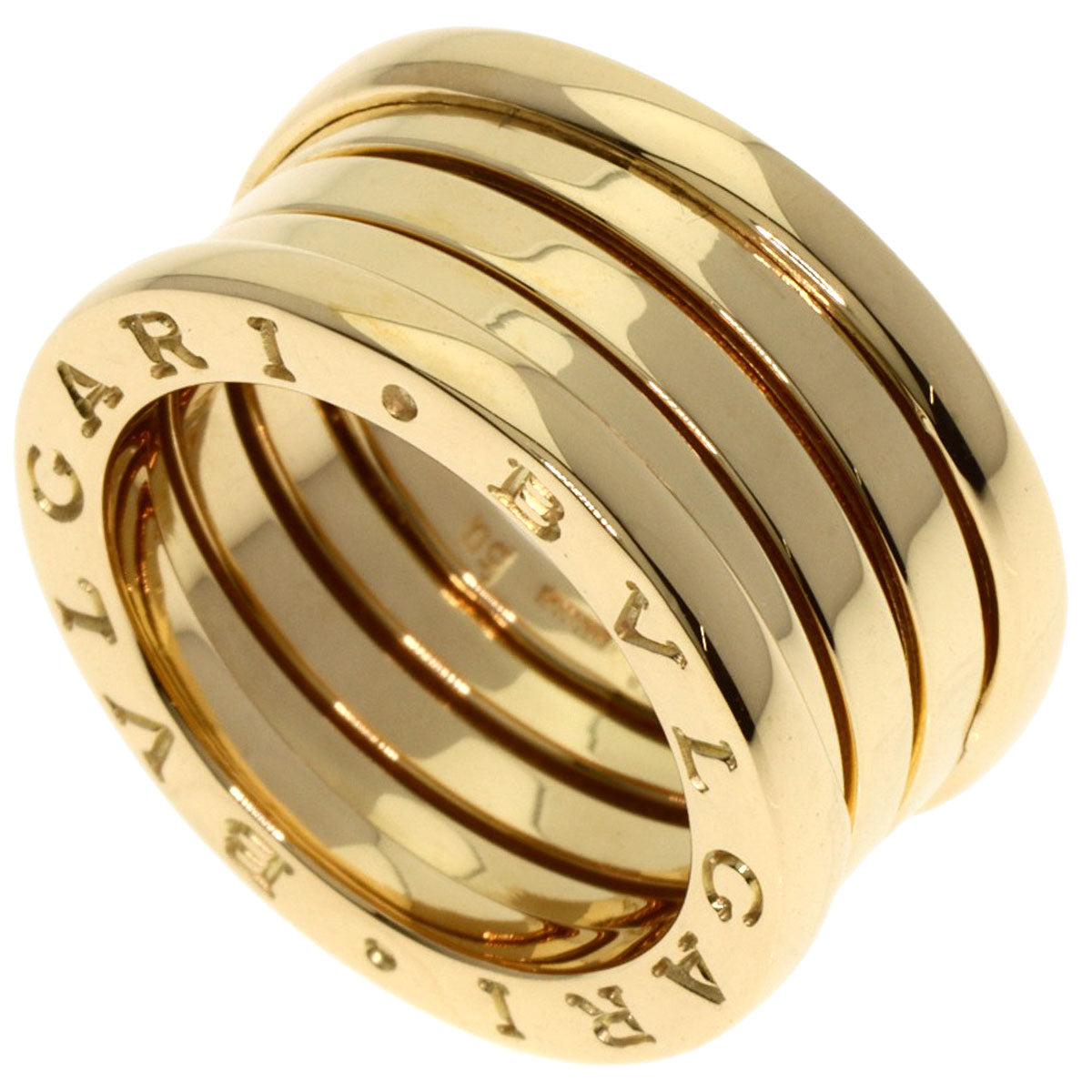 BVLGARI B.zero1 4 bands #50 Ring K18 Yellow Gold Ladies [Used]