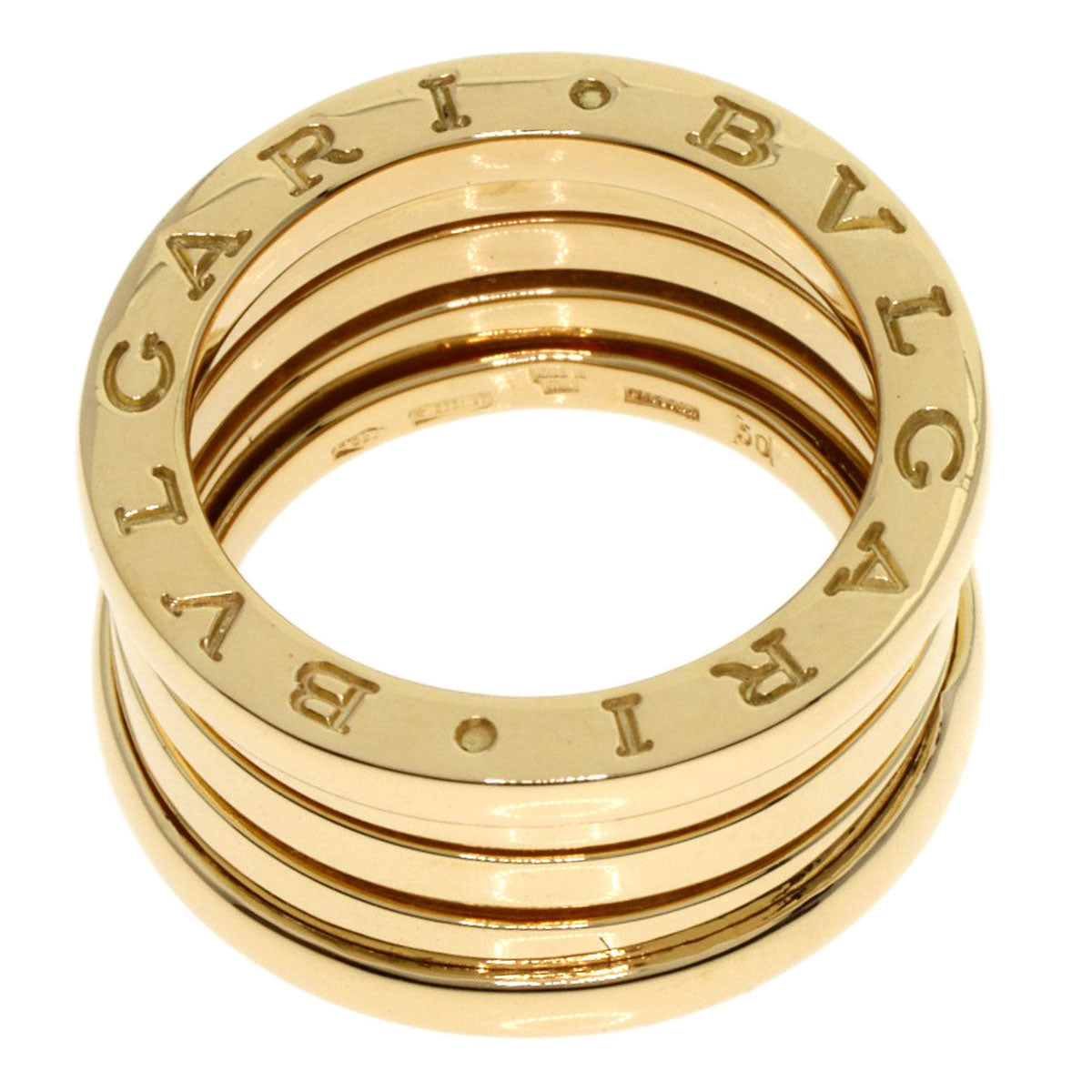 BVLGARI B.zero1 4 bands #50 Ring K18 Yellow Gold Ladies [Used]
