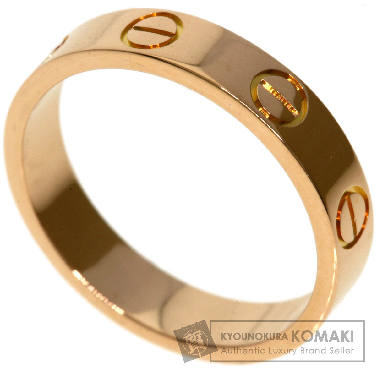 CARTIER Mini love ring # 48 Ring K18 Pink Gold Ladies [Used]