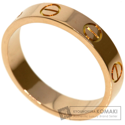 CARTIER Mini love ring # 48 Ring K18 Pink Gold Ladies [Used]