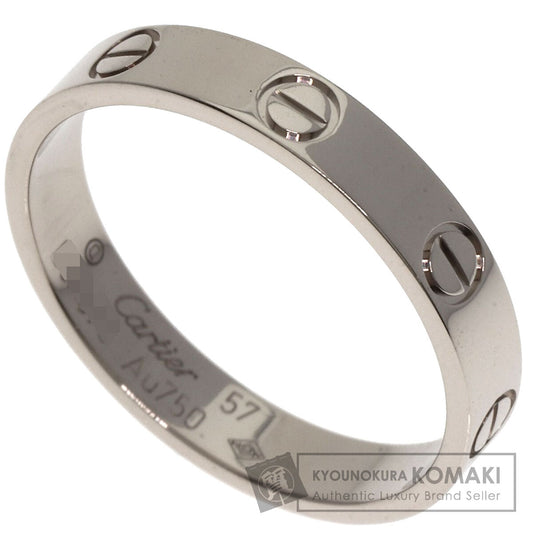CARTIER Mini love ring #57 Ring K18 White Gold Ladies [Used]