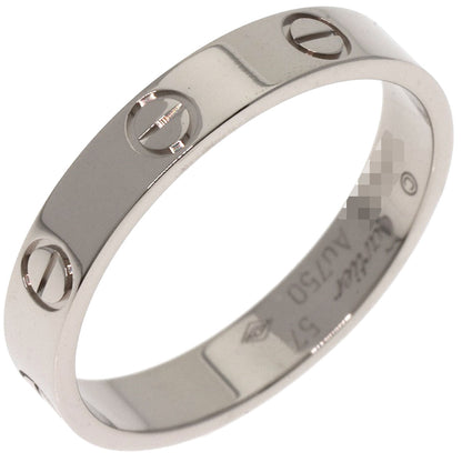 CARTIER Mini love ring #57 Ring K18 White Gold Ladies [Used]