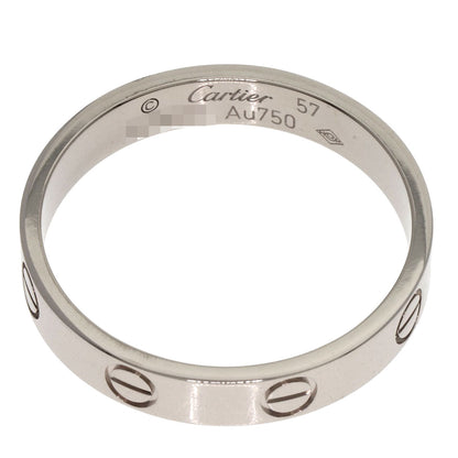 CARTIER Mini love ring #57 Ring K18 White Gold Ladies [Used]