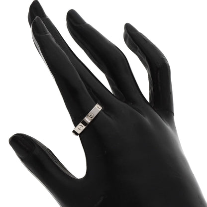 CARTIER Mini love ring #57 Ring K18 White Gold Ladies [Used]