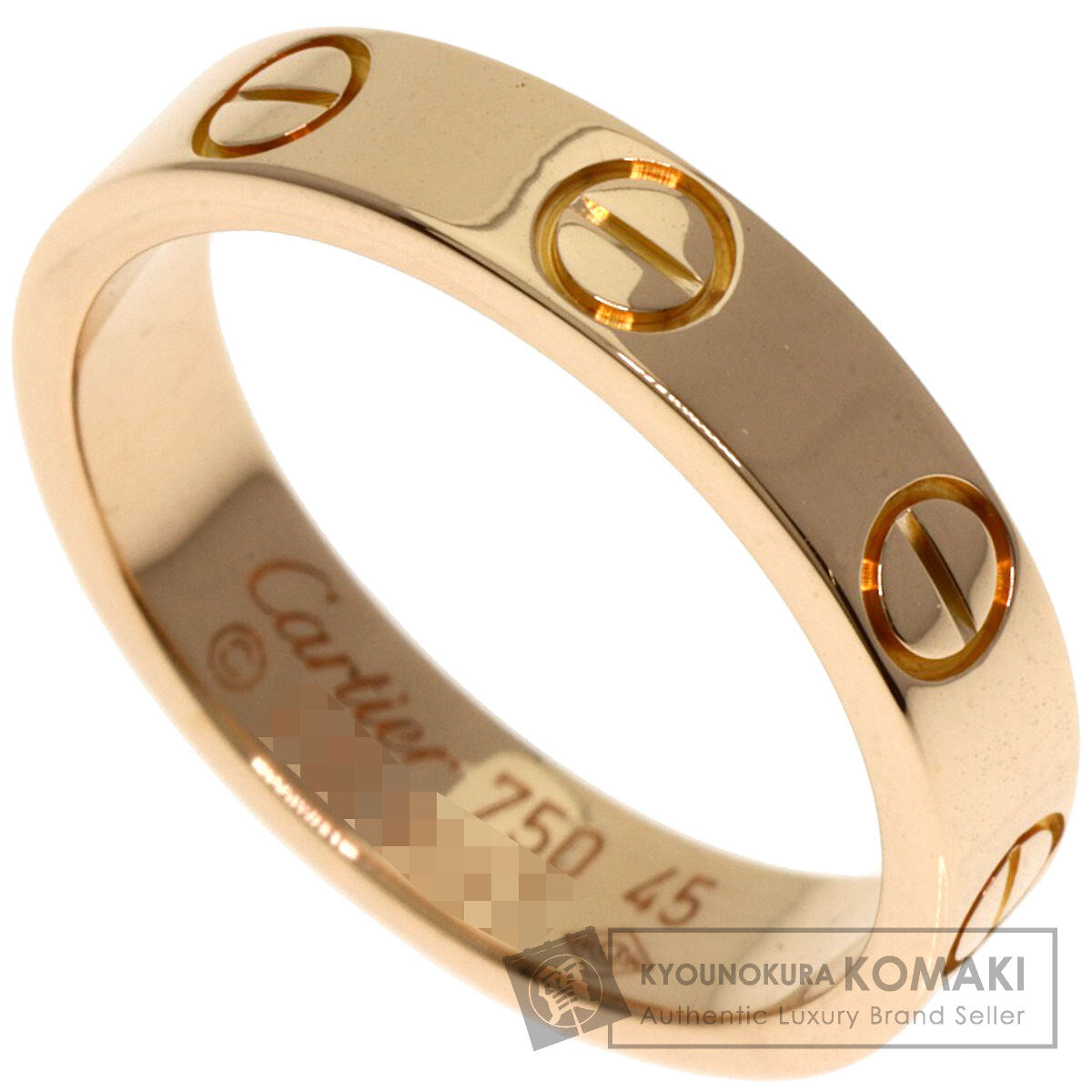 CARTIER Mini love ring #45 Ring K18 Pink Gold Ladies [Used]