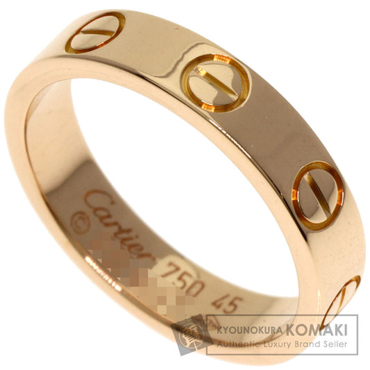 CARTIER Mini love ring #45 Ring K18 Pink Gold Ladies [Used]