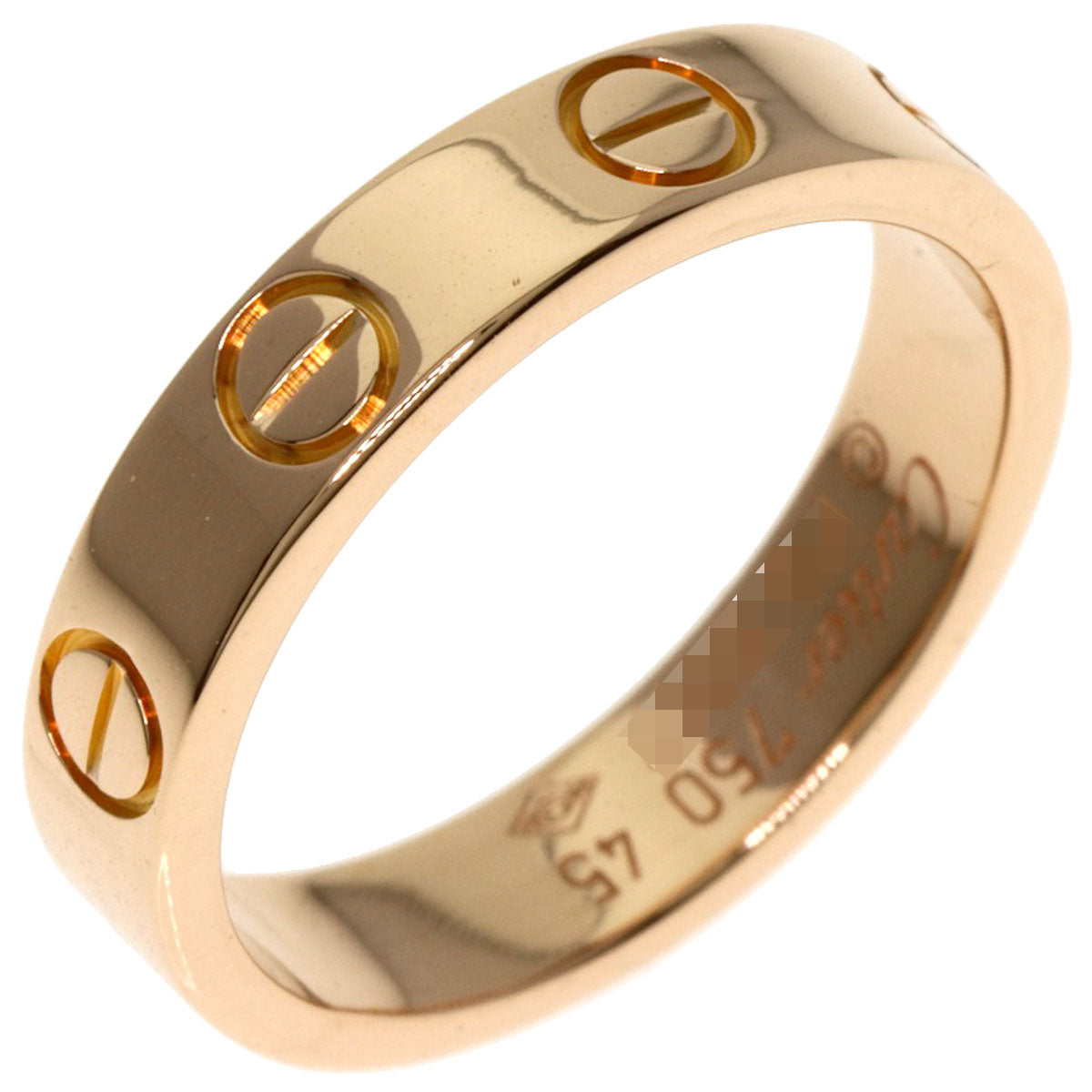 CARTIER Mini love ring #45 Ring K18 Pink Gold Ladies [Used]