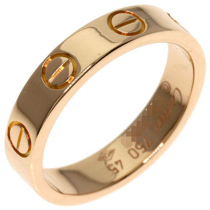 CARTIER Mini love ring #45 Ring K18 Pink Gold Ladies [Used]