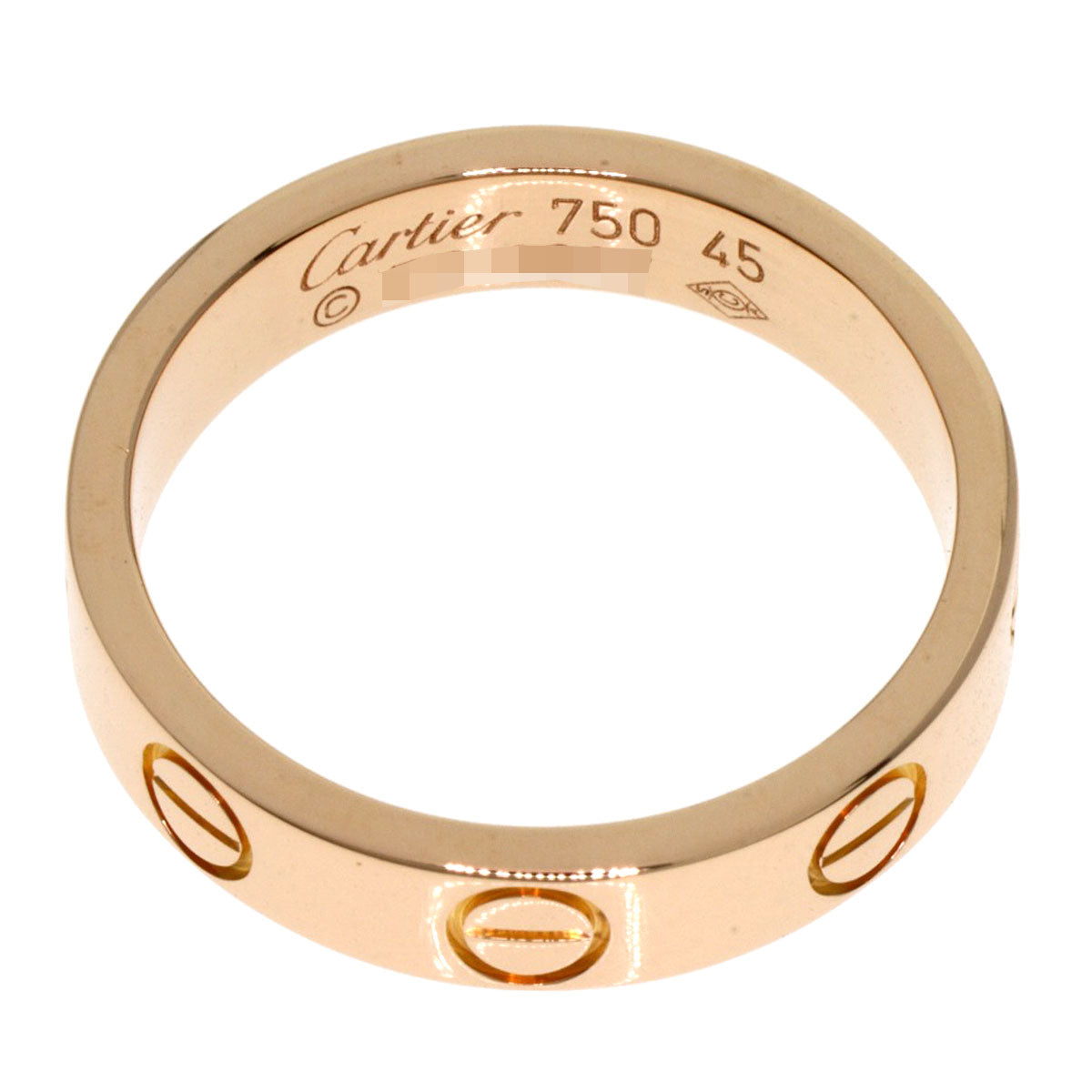 CARTIER Mini love ring #45 Ring K18 Pink Gold Ladies [Used]