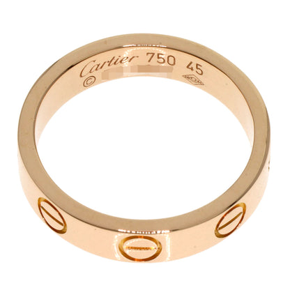CARTIER Mini love ring #45 Ring K18 Pink Gold Ladies [Used]