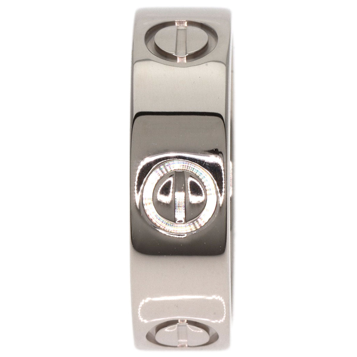 CARTIER love ring #51 Ring K18 White Gold Ladies [Used]