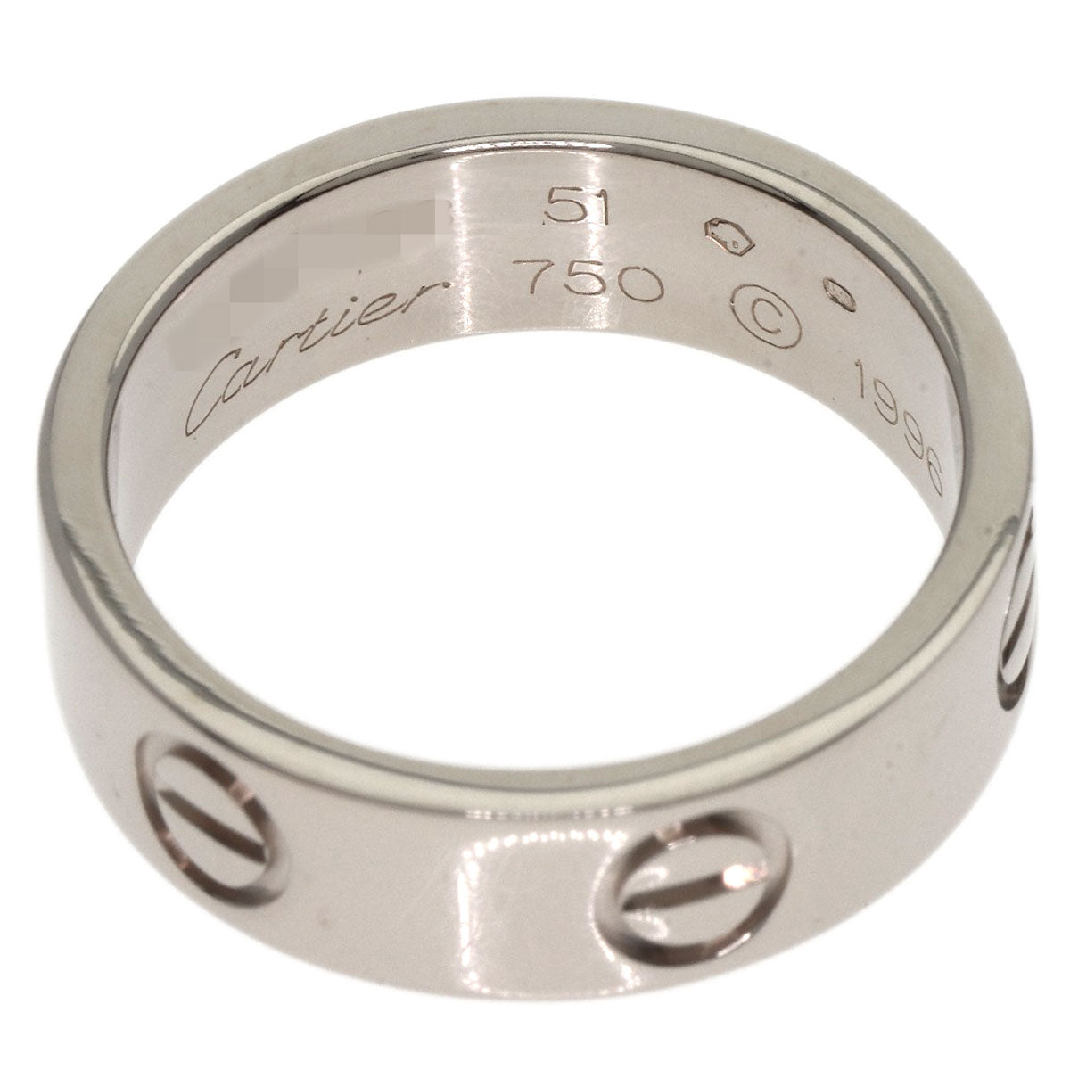 CARTIER love ring #51 Ring K18 White Gold Ladies [Used]