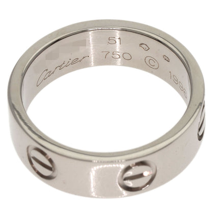 CARTIER love ring #51 Ring K18 White Gold Ladies [Used]