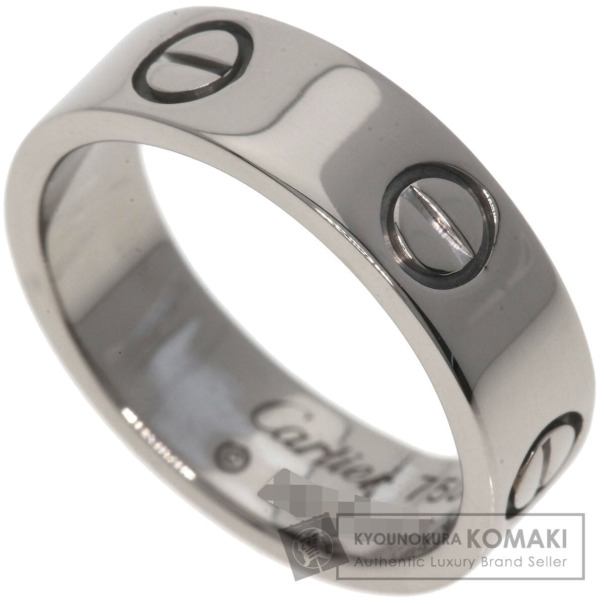 CARTIER love ring #51 Ring K18 White Gold Ladies [Used]