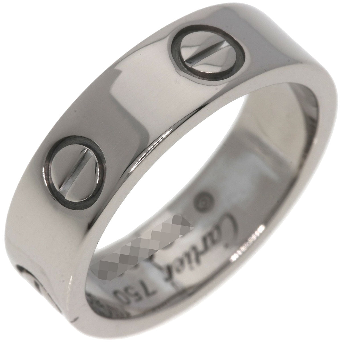 CARTIER love ring #51 Ring K18 White Gold Ladies [Used]