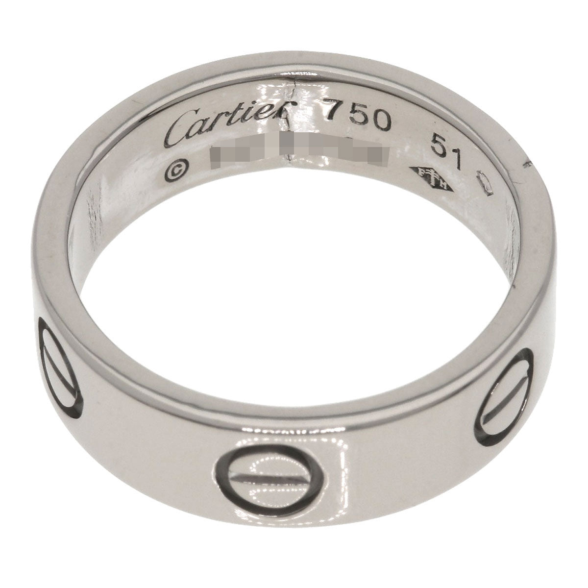 CARTIER love ring #51 Ring K18 White Gold Ladies [Used]