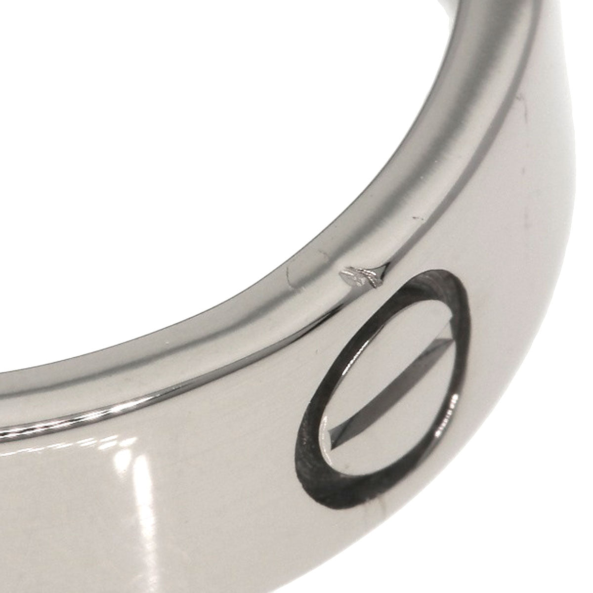 CARTIER love ring #51 Ring K18 White Gold Ladies [Used]