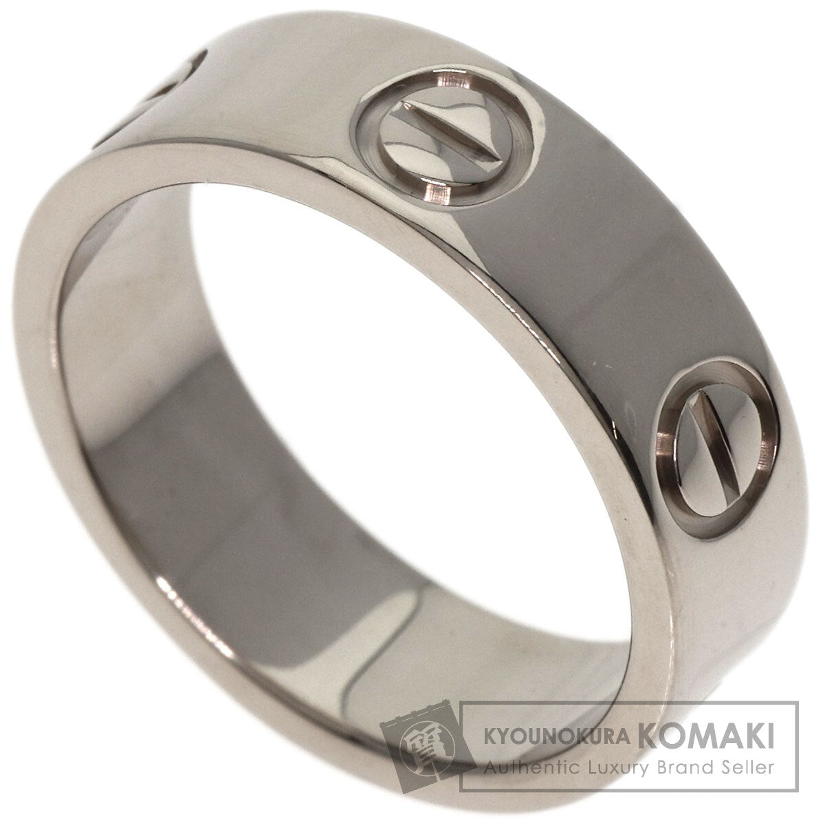 CARTIER love ring #50 Ring K18 White Gold Ladies [Used]