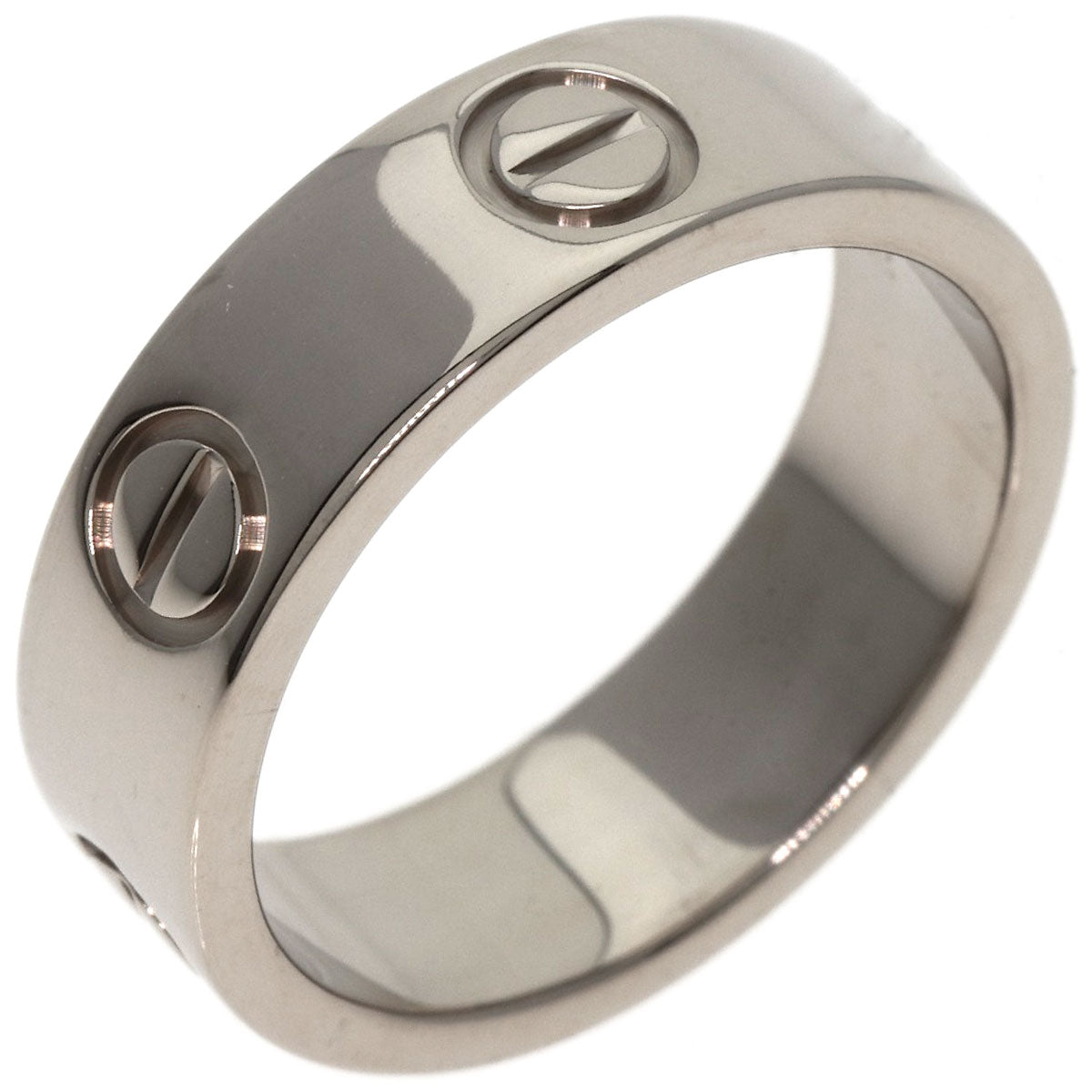 CARTIER love ring #50 Ring K18 White Gold Ladies [Used]